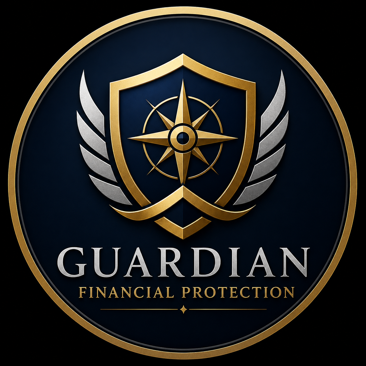 Guardian Financial Protection shield and compass logo